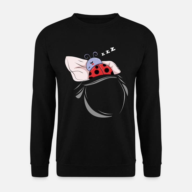 Schlafender und schlumender Marienkäfer - Unisex Pullover - Schwarz