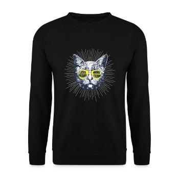 Less Drama More Techno - Unisex Pullover - Schwarz - Vorne - Alina (178cm) & Michal (187cm)