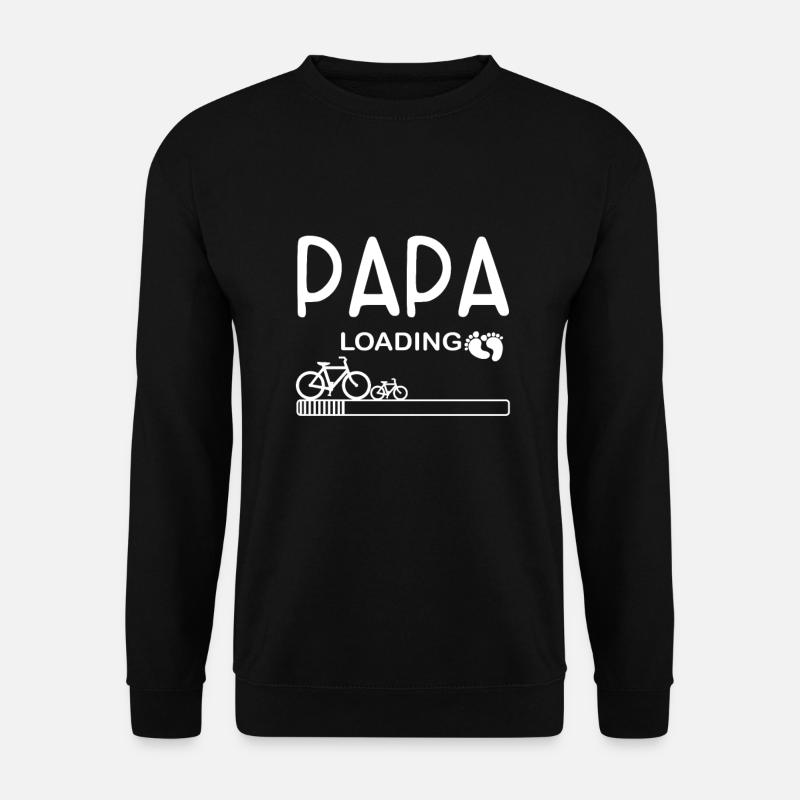 Papa loading 2021 Fahrrad MTB Baby Werdender Vater - Unisex Pullover - Schwarz