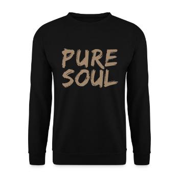 Reinheit und Charakter pure Seele - Unisex Pullover - Schwarz - Vorne - Alina (178cm) & Michal (187cm)