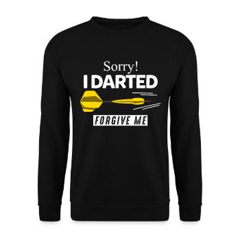 Dart Dartpfeil - Unisex Pullover - Schwarz - Vorne - Alina (178cm) & Michal (187cm)