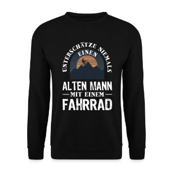 Radfahrer Fahrrad Mann - Unisex Pullover - Schwarz - Vorne - Alina (178cm) & Michal (187cm)