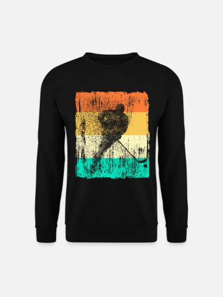Eishockey Ice Hockey Retro Vintage Design Geschenk - Unisex Pullover - Schwarz