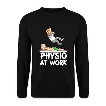 Wrestling physiotherapist Physio at Work - Unisex Sweatshirt - black - Front - Alina (178cm) & Michal (187cm)
