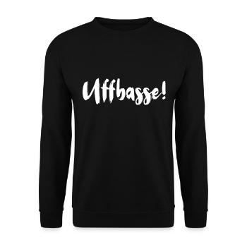 Uffbasse Mannheimer Mannheim Monnemer Pfalz - Unisex Pullover - Schwarz - Vorne - Alina (178cm) & Michal (187cm)