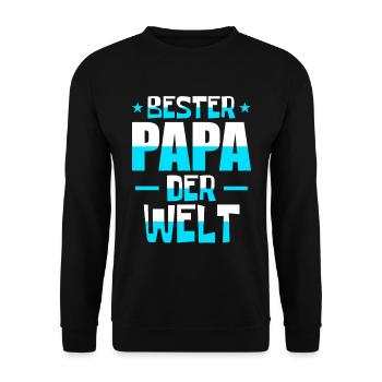 Bester Papa der Welt - Unisex Pullover - Schwarz - Vorne - Alina (178cm) & Michal (187cm)