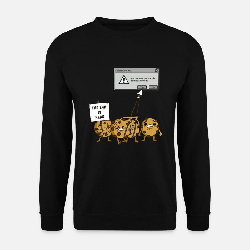 Delete All Cookies Funny Computer Programmer - Unisex Pullover - Schwarz