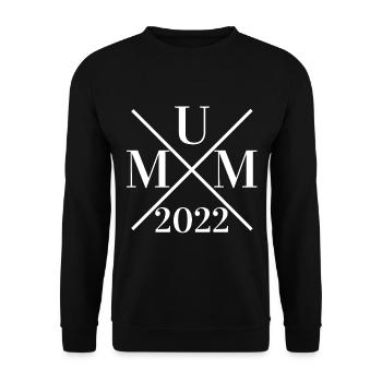 Mum 2022 Mama werden Geschenk für Mama Baby kommt - Unisex Pullover - Schwarz - Vorne - Alina (178cm) & Michal (187cm)