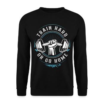 Train hard or go Home - Sweat-shirt Unisexe - noir - Devant - Alina (178cm) & Michal (187cm)