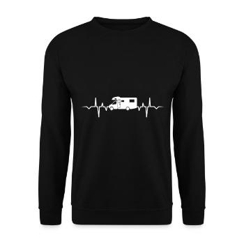 der doktor hat gesagt ich soll mehr camping campen - Unisex Pullover - Schwarz - Vorne - Alina (178cm) & Michal (187cm)