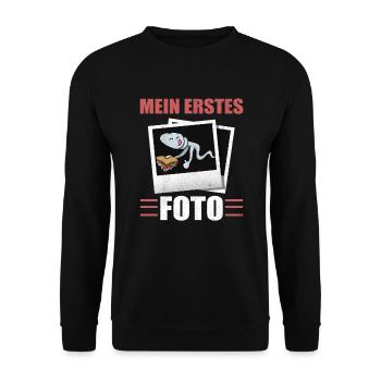 Döner Fan Fotograf ERSTES FOTO Spermium Sperma - Unisex Pullover - Schwarz - Vorne - Alina (178cm) & Michal (187cm)