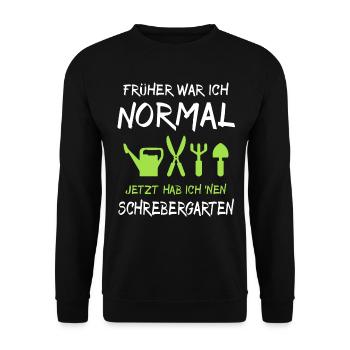 Garten Schrebergarten Sprüche - Unisex Pullover - Schwarz - Vorne - Alina (178cm) & Michal (187cm)