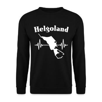 Helgoland EKG Herzlinie Helgoländer Insel Souvenir - Unisex Pullover - Schwarz - Vorne - Alina (178cm) & Michal (187cm)