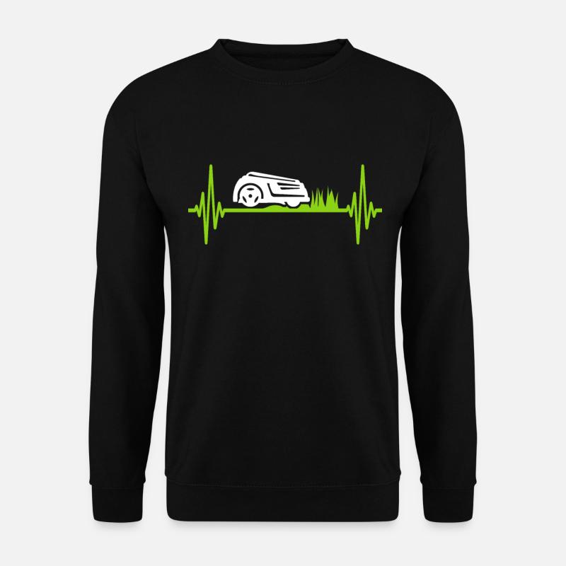 Mähroboter Rasenmäher EKG - Unisex Pullover - Schwarz