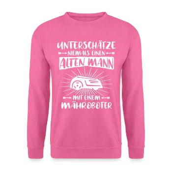 Mähroboter Rasenroboter Rasenmäher - Unisex Pullover - Pink - Vorne