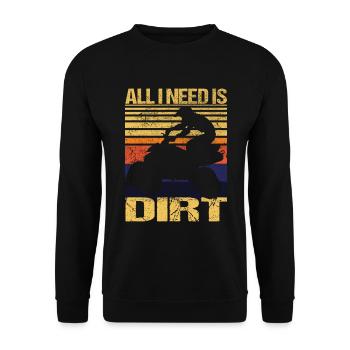 All I Need Is Dirt ATV Racing off roading - Sweat-shirt Unisexe - noir - Devant - Alina (178cm) & Michal (187cm)