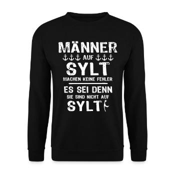 Sylt Männer Westerland Sylter Geschenk - Unisex Pullover - Schwarz - Vorne - Alina (178cm) & Michal (187cm)