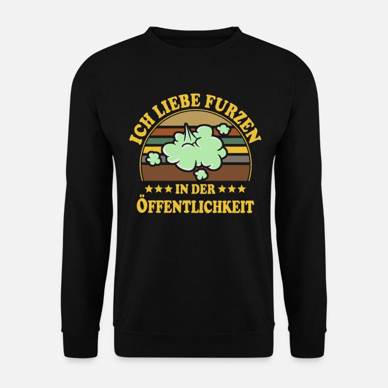 Furzen Pupsen Furz Pups Peinlich - Unisex Pullover - Schwarz