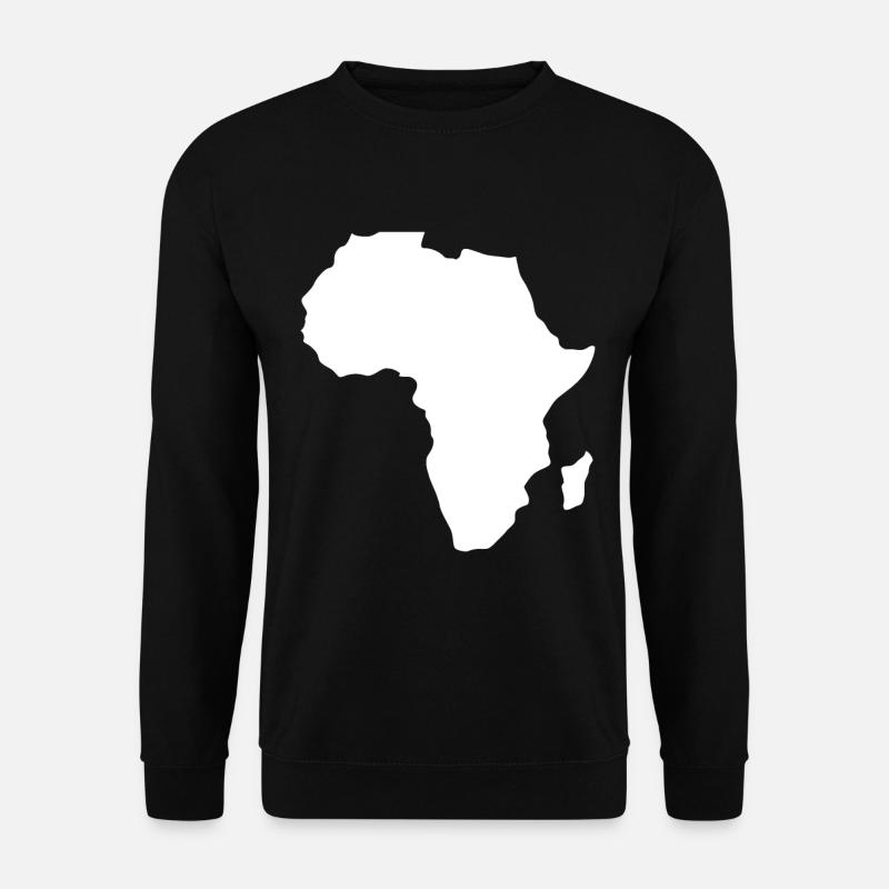 Afrika Kontinent Karte weiß - Unisex Pullover - Schwarz
