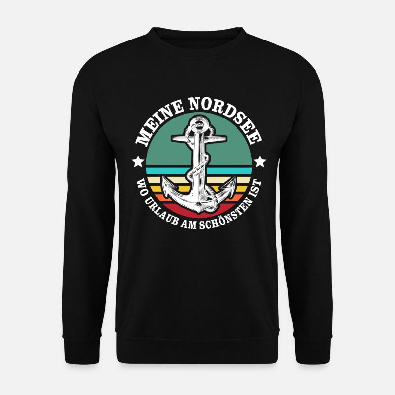 Nordsee Urlaub Wattenmeer Geschenk - Unisex Pullover - Schwarz