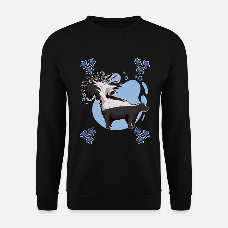 Stinktier Skunk Blue Design - Unisex Pullover - Schwarz