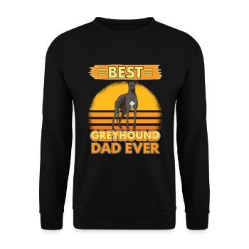 Windhund Best Greyhound Dad Ever - Unisex Sweatshirt - black - Front - Alina (178cm) & Michal (187cm)
