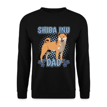 Shiba Inu Dad - Unisex Pullover - Schwarz - Vorne - Alina (178cm) & Michal (187cm)