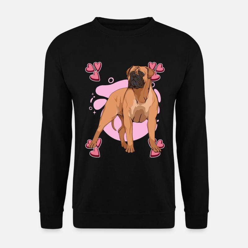 Bullmastiff Bullmastiff Heart Design - Unisex Pullover - Schwarz