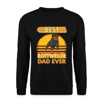 Rottweiler Best Rottweiler Dad Ever - Unisex Pullover - Schwarz - Vorne - Alina (178cm) & Michal (187cm)