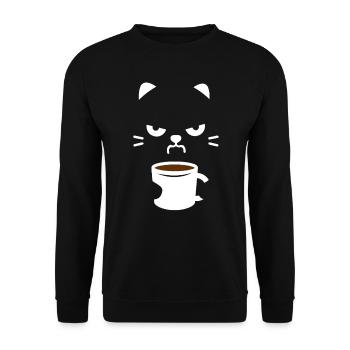 Café Chats Muffins matinal buveurs de café - Sweat-shirt Unisexe - noir - Devant - Alina (178cm) & Michal (187cm)