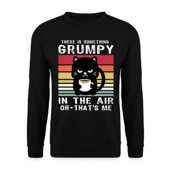 Chats Morning People chat café - Sweat-shirt Unisexe - noir - Devant - Alina (178cm) & Michal (187cm)