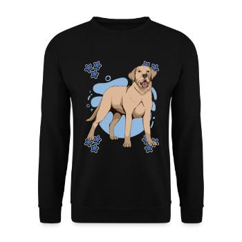 Yellow Labrador Labbi Labrador Blue Design - Unisex Sweatshirt - black - Front - Alina (178cm) & Michal (187cm)