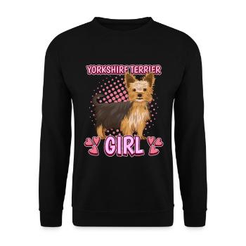 Yorkshire Terrier Yorkshire Terrier Girl - Unisex Pullover - Schwarz - Vorne - Alina (178cm) & Michal (187cm)