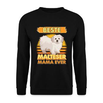 Malteser Beste Malteser Mama Ever - Unisex Pullover - Schwarz - Vorne - Alina (178cm) & Michal (187cm)