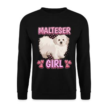 Malteser Girl - Sweat-shirt Unisexe - noir - Devant - Alina (178cm) & Michal (187cm)