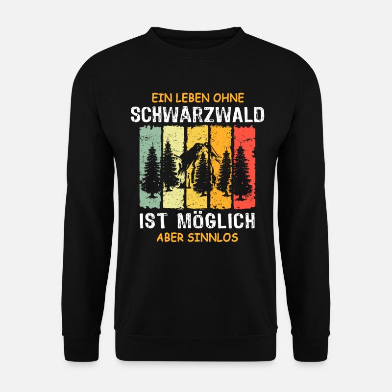 Schwarzwälder Sprüche Schwarzwald - Unisex Pullover - Schwarz