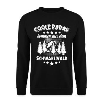 Schwarzwälder Papa Schwarzwald Papas - Unisex Pullover - Schwarz - Vorne - Alina (178cm) & Michal (187cm)