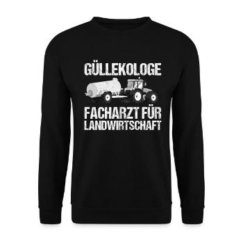 Landwirt Gülle Güllekologe Landwirtschaft - Unisex Pullover - Schwarz - Vorne - Alina (178cm) & Michal (187cm)
