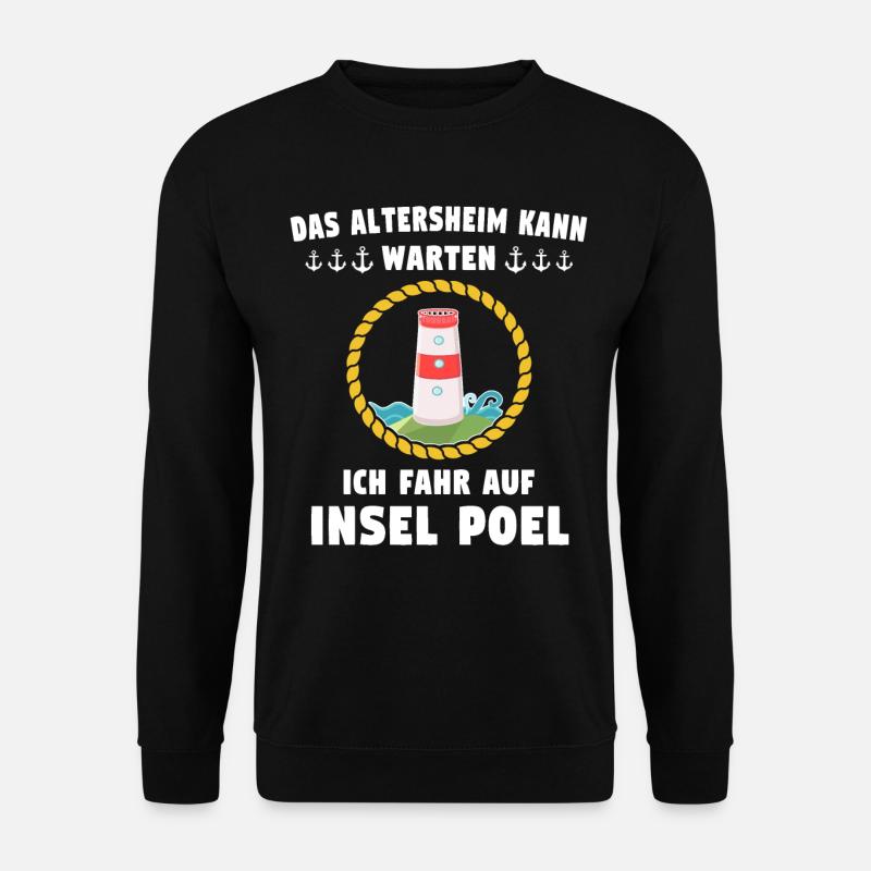 Poel Sprüche Ostsee - Unisex Pullover - Schwarz