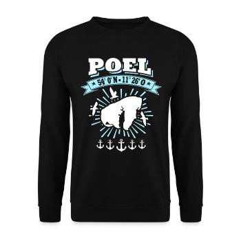 Island Poel coordinates Baltic Sea - Unisex Sweatshirt - black - Front - Alina (178cm) & Michal (187cm)