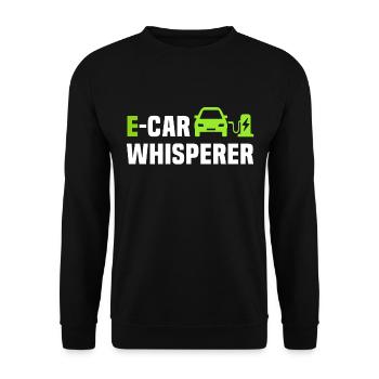 Eauto E-Car Electric Car - Unisex Sweatshirt - black - Front - Alina (178cm) & Michal (187cm)