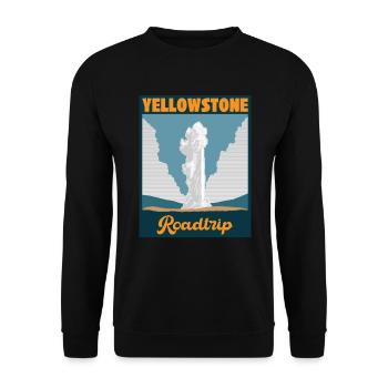 Yellowstone Road Trip Family Vacation - Unisex Sweatshirt - black - Front - Alina (178cm) & Michal (187cm)