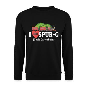 Gartenbahn Spur G Eisenbahn Garten Gartenbahner - Unisex Pullover - Schwarz - Vorne - Alina (178cm) & Michal (187cm)