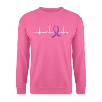 ECG dementia heartbeat impulse - Unisex Sweatshirt - pink - Front