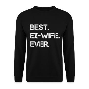Beste Ex-Ehefrau Aller Zeiten - Scheidung Party - Unisex Pullover - Schwarz - Vorne - Alina (178cm) & Michal (187cm)