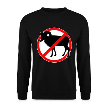 Goats or mouflons prohibited - goat - Unisex Sweatshirt - black - Front - Alina (178cm) & Michal (187cm)