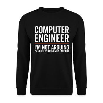 I Explain Only - Computer Engineer - Unisex Sweatshirt - black - Front - Alina (178cm) & Michal (187cm)