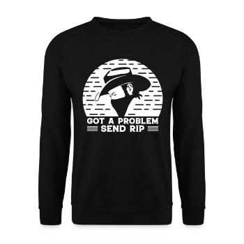 Avoir un problème Send Rip - Cowboy - Sweat-shirt Unisexe - noir - Devant - Alina (178cm) & Michal (187cm)