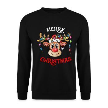 Rennes Joyeux Noël Noël Drôle - Sweat-shirt Unisexe - noir - Devant - Alina (178cm) & Michal (187cm)