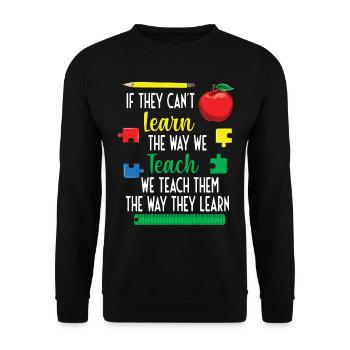 Sonderschule The Way They Learn Sonderpädagogik - Unisex Pullover - Schwarz - Vorne - Alina (178cm) & Michal (187cm)